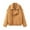 Khaki, variant on Faux Suede Jacket Women - Front Zip Bomber Jacket Lapel Fall Coat Casual Oversized Trendy Streetwear Outwear (S, Coffee)