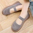 thumbnail image 4 of Widestep Shoes for Women, Mary Jane Sneakers for Women, Women Premium Round Toe Slip On Casual Flats Soft Sole Comfort Walking Footwear Lightweight Non Slip Daily Shoes, Light Brown 7, 4 of 6