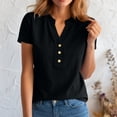 thumbnail image 2 of vigerkar Womens Summer Tops Spring Short Sleeve V Neck True Classic T Shirt Casual Cute Fashion Beach Vacation Clothes 2026 (Black, L), 2 of 5