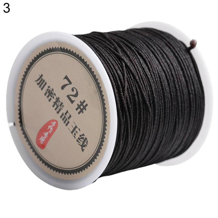 Cheap 1 Roll 0.8mm Easy for Weaving Waxed Cord Vibrant Color Acrylic Fiber  Necklace Bracelet Beading String Jewelry Making Tools
