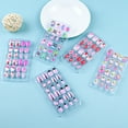 thumbnail image 5 of RAGUPEL 24Pcs Press on Nails for Kids,Smiley Flower Pattern Fake Nails for Kids,False Nails with Jelly Glue and Nail Grinding Tools,Style1, 5 of 6