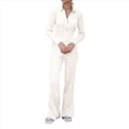 thumbnail image 1 of Conjunto de Dos Piezas para Mujer, Pantalón Deportivo de Pierna , Media Cremallera, Larga y Cuello en V. L, 1 of 7