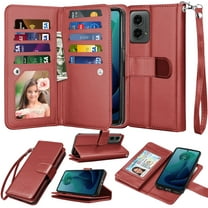 For Motorola Moto G 2024 Case, Moto G 5G 2024 Wallet Case, Motorola Moto G 5G 2024 6.5 inchs PU Leather Case,Luxury Cash Credit Card Slots Folio Flip Cover [Detachable Magnetic Case] & Kickstand