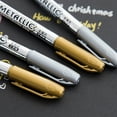 thumbnail image 5 of Infidev Marker Pens Gold Permanent Markers Almost Anything Never Fade Quick Dry and Permanent,Waterproof Paint Marker Pen for DIY Scrapboo Wood Leather Glass Metal Canvas ,Extra Fine Point Opaque Ink, 5 of 8