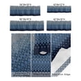 thumbnail image 3 of Kitchen Cafe Valance Curtain for Small Windows,Geometric Art Diamond Lattice Rhombus Rod Pocket Valances Modern Blue Ombre Gradient Window Treatment Panel for Living Room/Bedroom/Bathroom,60x18in, 3 of 9
