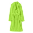 thumbnail image 5 of Shadoumai Womens Fleece Robes, Soft Plush Long Bathrobe, Thick Kimono Robes for Womens, Warm House Coat, 5 of 5