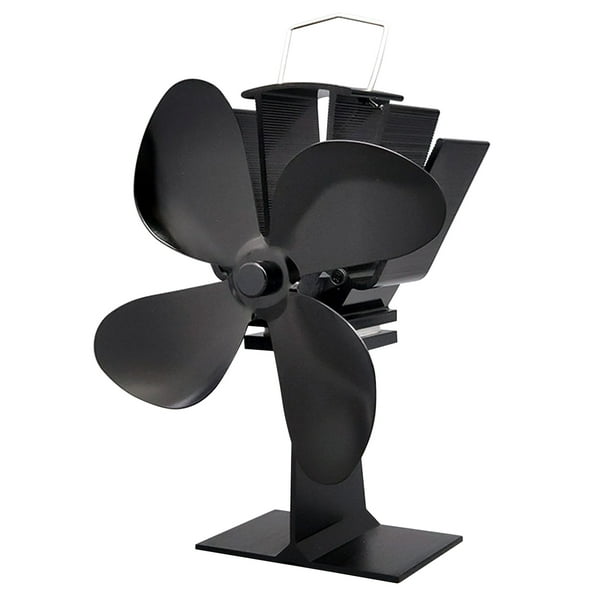 4 Heat Powered Fireplace Fan Ultra Quiet Fireplace Wood Log Burning Eco Fan for Efficient Heat