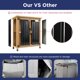 thumbnail image 3 of Armario de almacenamiento exterior con techo impermeable de madera y metal, 3 of 9