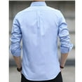 thumbnail image 6 of Oplxuo Men's Linen Dress Shirts Lightweight Loose Button Down Long Sleeve Casual Solid Business Work Shirts, 6 of 6