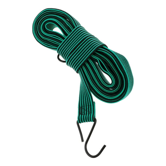 Adjustable Flat Bungee Cord with Hooks 1 Set Heavy Duty Outdoor Elastic Straps for Tarps Tents Cargo Luggage Camping Motorcycle