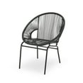 thumbnail image 5 of Hayk Outdoor Modern 2 Seater Faux Rattan Chat Set, Black, 5 of 10