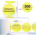 thumbnail image 2 of UTAH-YEGAWEN 2" Circle Holographic Thermal Label Stickers, Round Printable Rainbow Glitter Thermal Printer Sticker Labels for Gift Wrapping, Self-Adhesive Name Price Tag DIY Custom Logo Design- Yello, 2 of 4