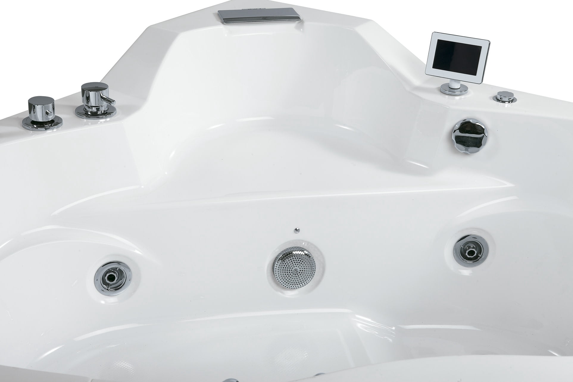 5 ft. Right Drain Corner Alcove Whirlpool Bathtub in White