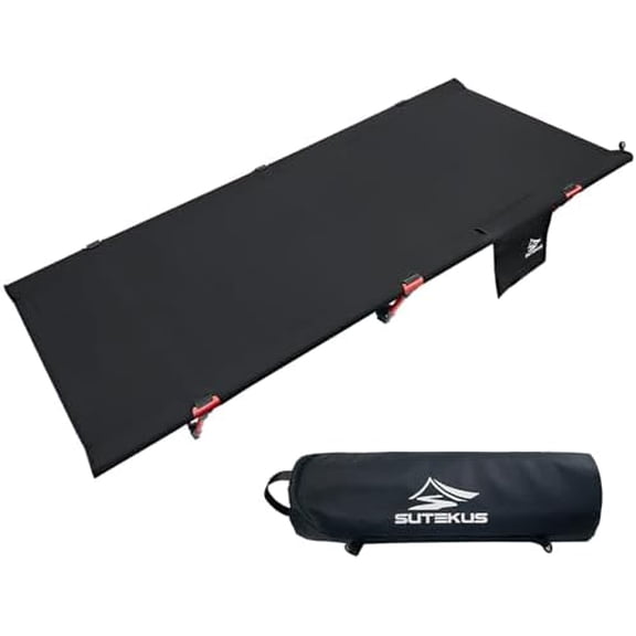 Portable Camping Cot, Ultralight & Easy to Set Up, for Outdoor Hiking Travel Beach Mountaineering (Black)$$Sport & Recreation Other