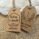 thumbnail image 4 of Etiquetas de papel Kraft personalizadas, etiquetas perforadas con texto y logotipo, para recuerdo de boda, 100 unidades, 4 of 4