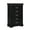 Black+Solid Wood+Transitional, variant on LHYY 1pc Black Finish Five Drawers Louis Philip Chest Solid Wood Contemporary Sleek Ample Storage