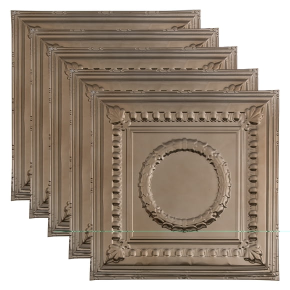 Great Lakes Tin Cleveland Champagne 2 Pieds x 2 Pieds Dalles de Plafond (Lot de 5)