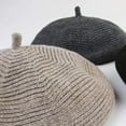 thumbnail image 6 of LinYooLi French Style Beret Hat for Women Winter Fall Knit Artist Hats Classic Solid Color Beanie Hat, 6 of 7