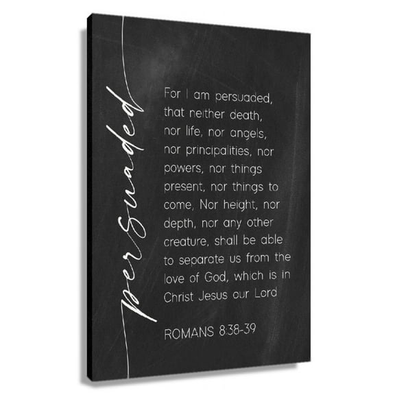 Romans 8 38-39 Wall Art Bible Verse Posters For Bathroom Vertical Home Decorative Prints Canvas Pics Artwork Unframed 12x18 in