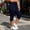 Dark Blue, variant on Capri Pants for Women Compression Yoga Capris Solid Color Elastic High Waist Workout Cropped Pants White XXL