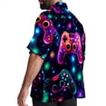 thumbnail image 3 of Game Controller Men's Short Sleeve Beach Shirts, Casual Button Down Poplin Printed Summer Tops - Unisex, 3 of 6