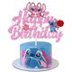 thumbnail image 4 of Adorno acrílico para tarta de feliz cumpleaños de Disney Lilo Stitch, decoración para tartas, decoración para fiestas, baby shower, suministros para hornear y hacer tú mismo, regalo para niños, 4 of 5