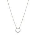 thumbnail image 2 of Time and Tru Adult Women's Silver Tone Baguette Crystal Metal Pendant Necklace, 2 of 5