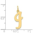 thumbnail image 4 of 14k Yellow Gold Large Script Letter I Initial Charm, 4 of 6
