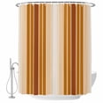 thumbnail image 2 of Shower Curtains for Bathroom, Burnt Orange Ombre Stripe Waterproof Fabric Shower Curtain, Farmhouse Simple Striped Decorative Bathroom Curtain for Bathtub, 36"x72", No Hooks Included, 2 of 9