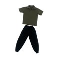 thumbnail image 4 of Disfraz de camiseta y pantalón de manga corta de 2 piezas 1:6 para figura de 12 pulgadas Verde, 4 of 9