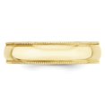 thumbnail image 3 of Auriga Fine Jewelry 10K Yellow Gold 5mm Lightweight Milgrain Half Round Wedding Band for Women Size 5.5, 3 of 6