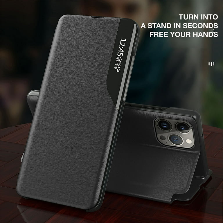 Smart Window Phone Case for Apple iPhone 11 Pro Max, TPU Leather