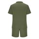 thumbnail image 5 of Mens Botón Abajo Camisa de Manga Corta Arrugas Libres Casual Deportes Cardigan Set, Color Sólido Cuello de Verano Camisa Y Pantalones Cortos, 5 of 7
