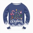 thumbnail image 4 of sdbrld Kids Boys Fall Winter Pajamas Christmas Long Sleeve Sleepwear Xmas Clothes and Pj's Pants 2 Piece Outfit Sets Navy Sizes 8-9 Years, 4 of 5