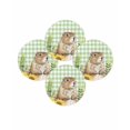 thumbnail image 7 of 15 Inch Round Placemats Set of 4, Groundhog Day Non Slip Heat Insulation PP Table Mats, Green Plaid Sunflower Spring Floral Washable Place Mats for Kitchen Dining Party Table Decor, 7 of 7