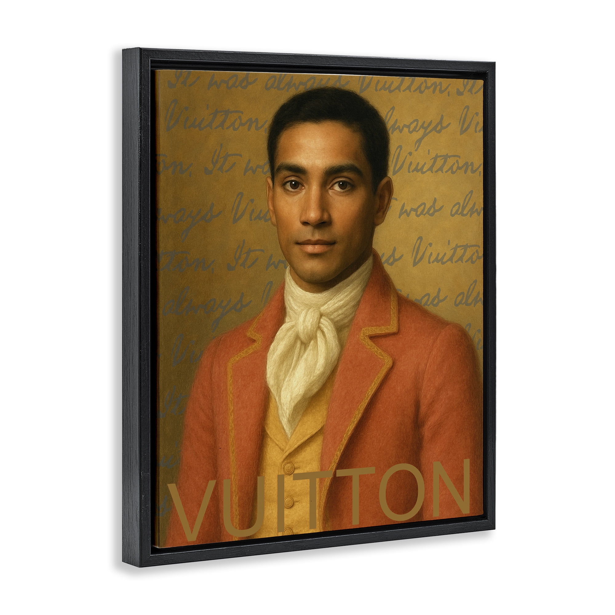 Stupell Industries Vintage Fashion Gent Black Framed Floater Canvas Wall Art, design by Grotto Studios