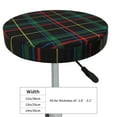 thumbnail image 4 of Daiia Buffalo Plaid Dark Green Stool Covers Round,Round Bar Stool Covers Waterproof Bar Chair Covers Washable Stool Cushion Slipcover for 12-14 Inch Chair-14 inch, 4 of 7