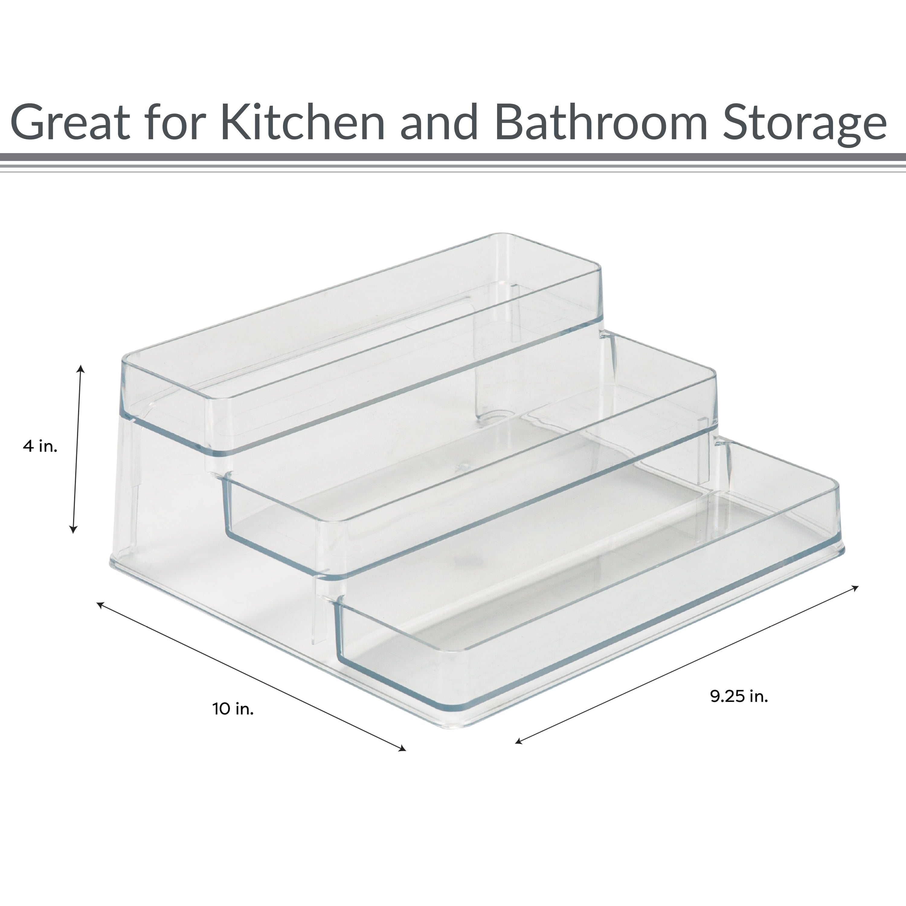 Simplify 3-Tier Cabinet Organizer, Clear