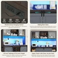 75" Tall 63" Wide Large Coffee Bar w/ Outlet,6000color LED