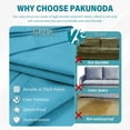 thumbnail image 5 of Kimunuk 3 Pcs Outdoor Cushion Covers, Waterproof Patio Seat Cushions Replacement Slipcovers for Wicker Rattan Conversation Furniture Set, Lake Blue, 5 of 6
