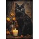 thumbnail image 1 of Impresiones de póster de cuervo negro para sala de estar, decoración del hogar, bruja gótica Victoriana, pintura de lienzo de gato negro, arte de pared, 1 of 4