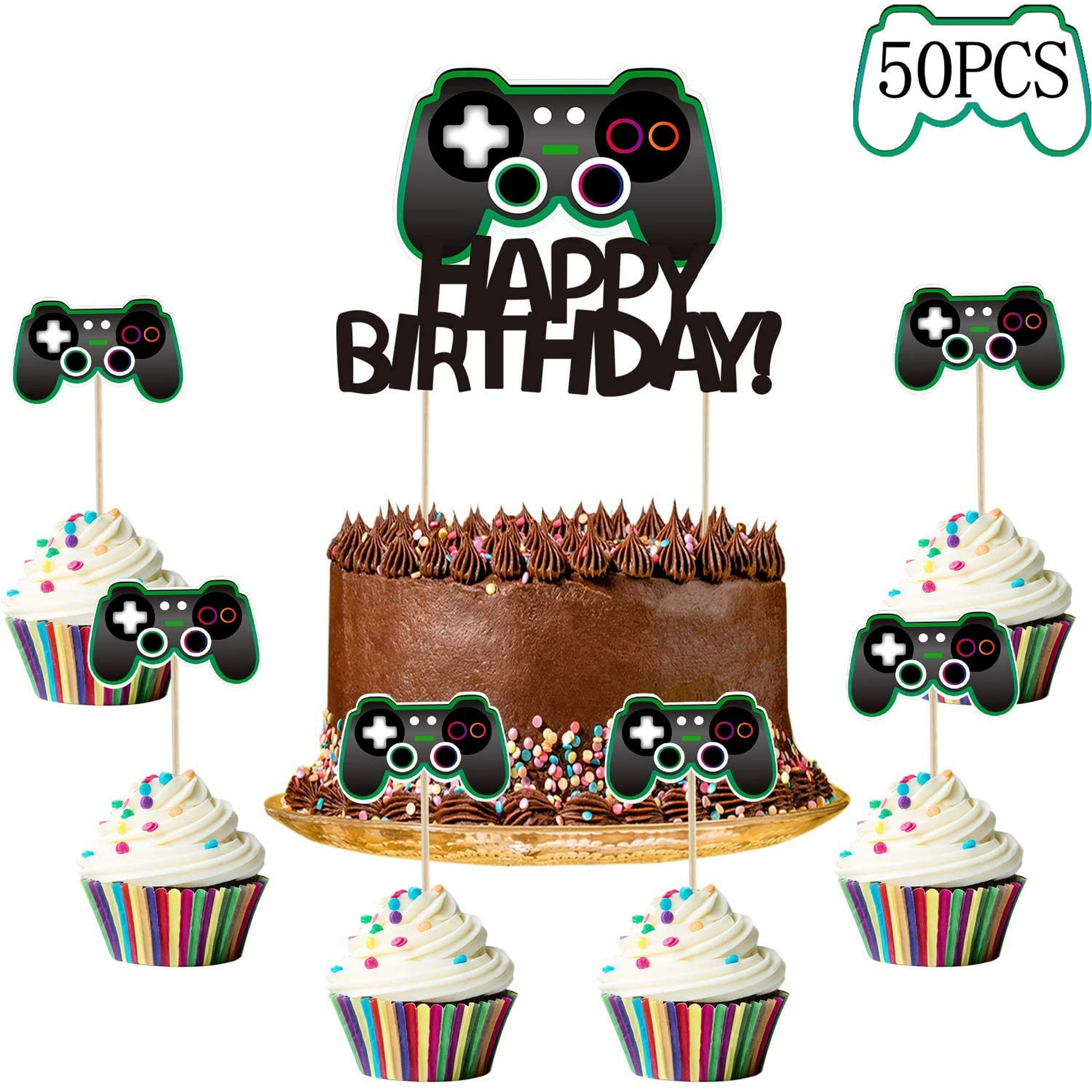 50 Pieces Video Game Cake Toppers Gaming Cupcake Toppers Gamer Cake  Decorations Set Video Game Controllers Cake Toppers Happy Birthday Cake  Decorations Picks for Kids Gaming Themed Birthday Party | Walmart Canada