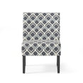 thumbnail image 3 of Noble House Kassi Fabric Slipper Accent Chair in Blue/ Navy/Matte Black, 3 of 11
