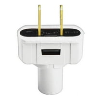 Leviton C22-48643-00W Electrical Plug, 2 -Pole, 15 A, 125 V, NEMA: NEMA 1-15P, White
