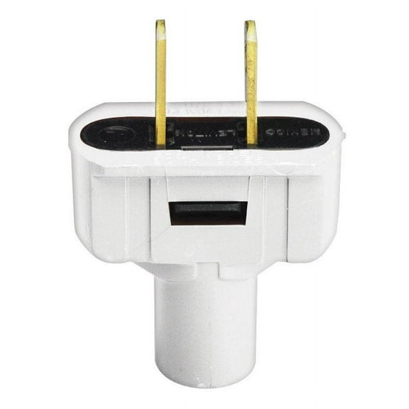 Leviton C22-48643-00W Electrical Plug, 2 -Pole, 15 A, 125 V, NEMA: NEMA 1-15P, White