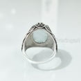 thumbnail image 6 of Natural Aquamarine Mens Ring, March Aquamarine Ring, Aquamarine Ring, Silver Jewelry, 925 Silver Ring, Gift, Heavy Mens Ring, Arabic Design, Ottoman Style Ring, Christmas, Turkey Mens Signet Ring, 6 of 7