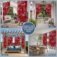 thumbnail image 5 of 1 Panel Outdoor Curtains for Patio Waterproof 54"x108" Red Christmas Weatherproof Privacy Outsides Curtains, Gnomes Xmas Tree Snowflake Gifts Birds Grommet Thermal Drapes for Cabana Porch Pergola, 5 of 8