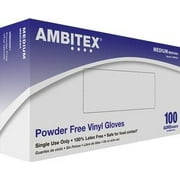 Ambitex Vinyl General Purpose Gloves Powder-Free, Non-Sterile, XL BX/100, 10 Pack