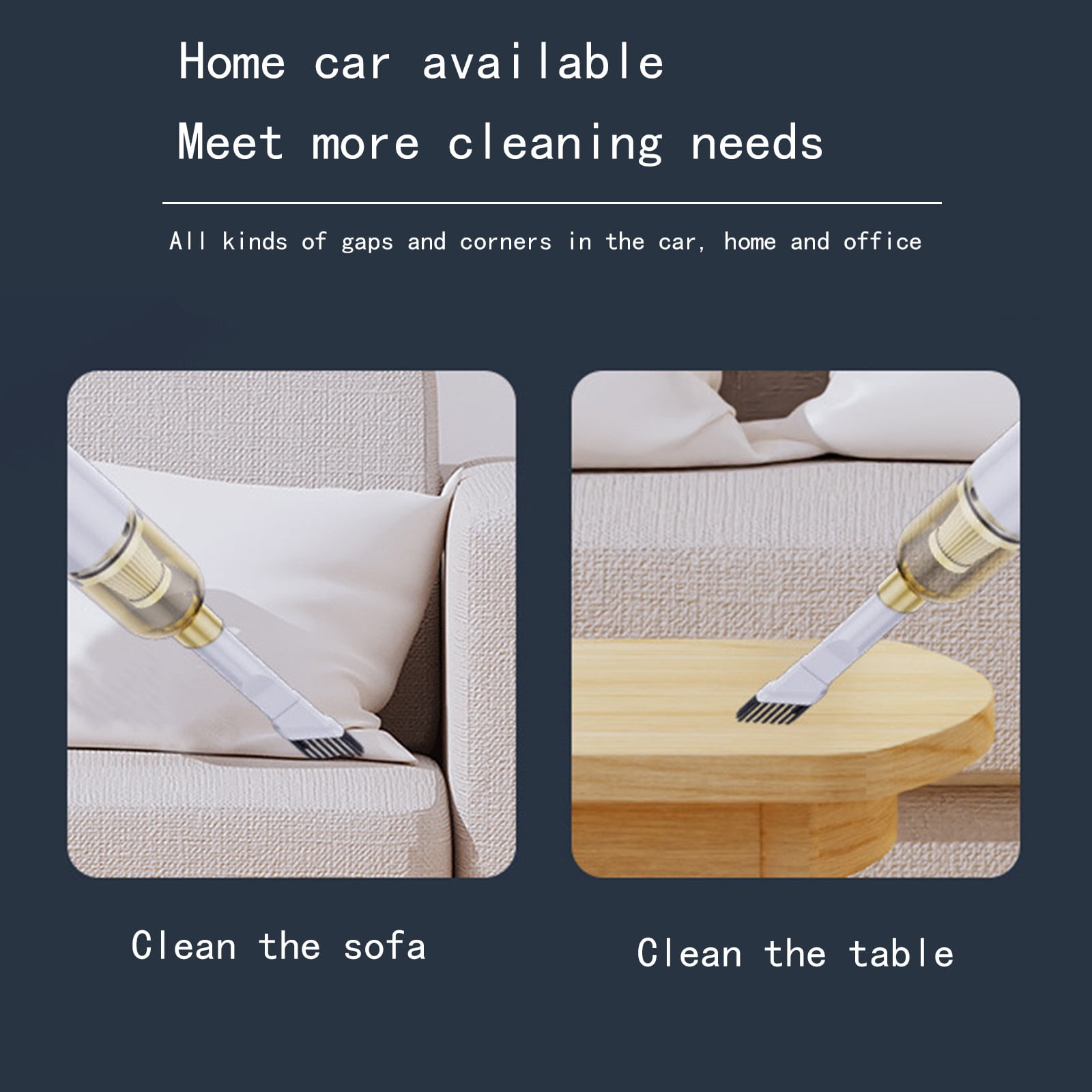 Handheld USB Charging Vacuum Cleaner,4000Pa Cyclone Wet & Dry Mini Vacuum for Car and Home,Portable Lightweight with Long Battery Life and Multi-Attachment Cleaning,for Cars,Sofas,and Desks-White