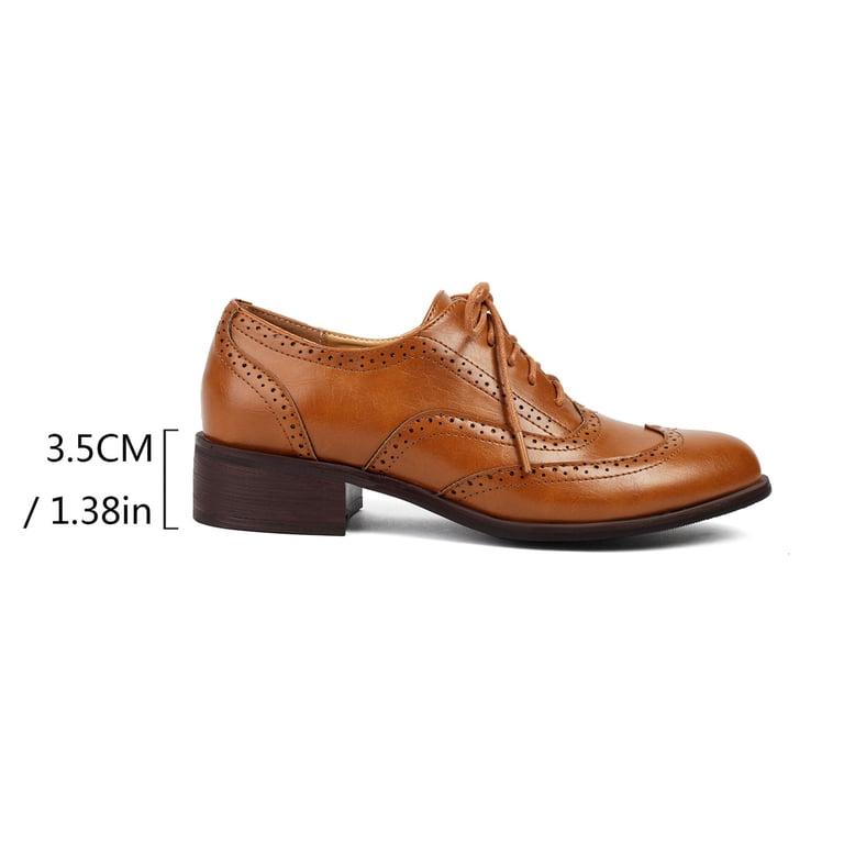 Mostsola Wingtip Oxfords Shoes for Women Lace up Vintage  display picture 3